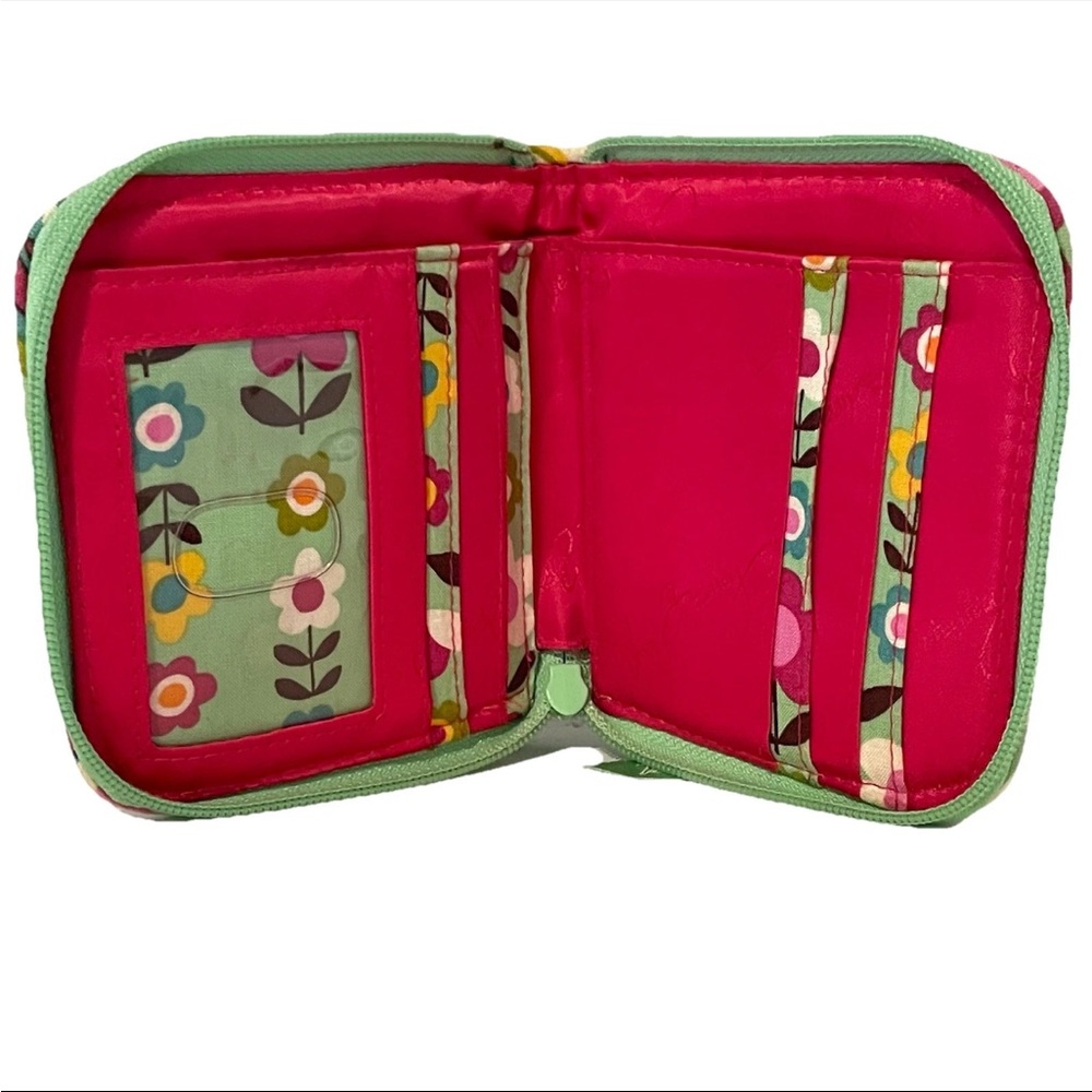 VERA BRADLEY TUTTI FRUITY Shoulder Bag & Matching Wallet Green & Pink Paisley - Picture 14 of 15